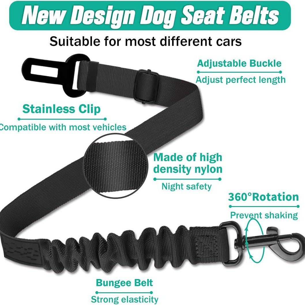 Retractable Pet Car Safety Belt with Leash