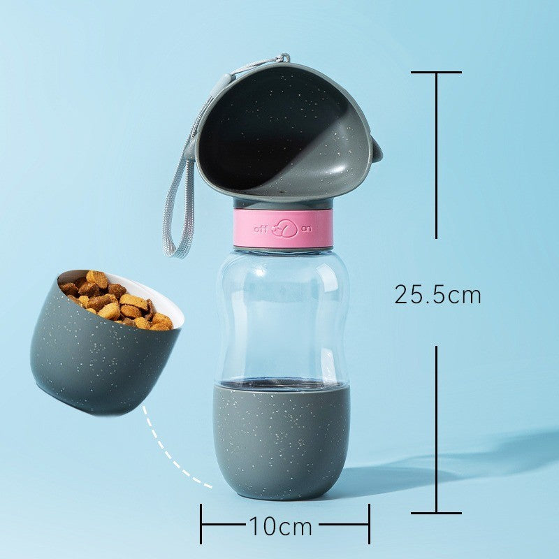 Portable Pet Water Bottle with Food Container