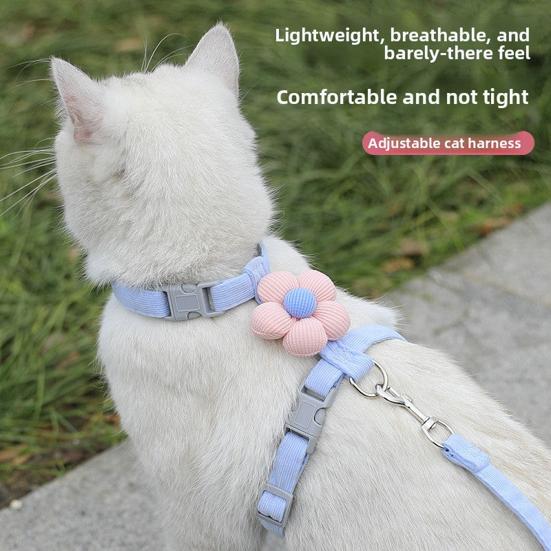 Adjustable Pet Traction Rope with Cartoon Design