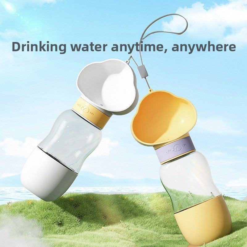 Portable Pet Water Bottle with Food Container